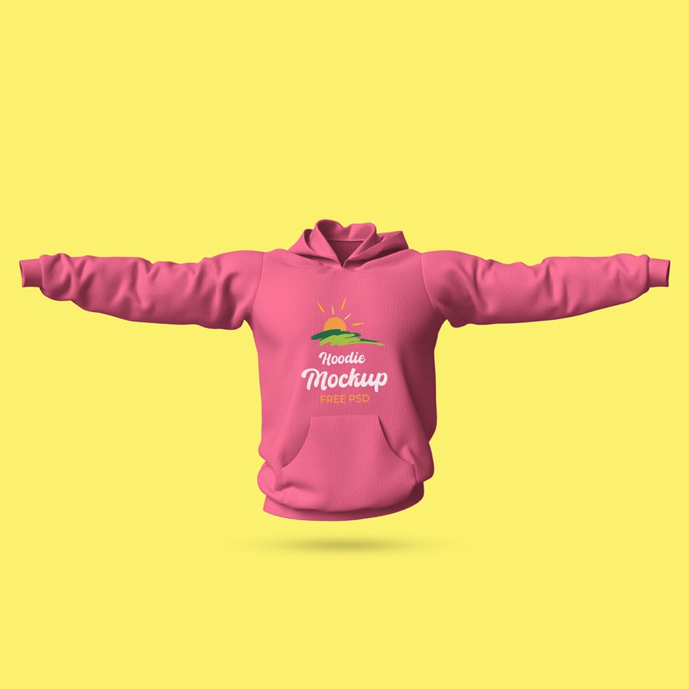 Free Photorealistic Hoodie Mockup PSD