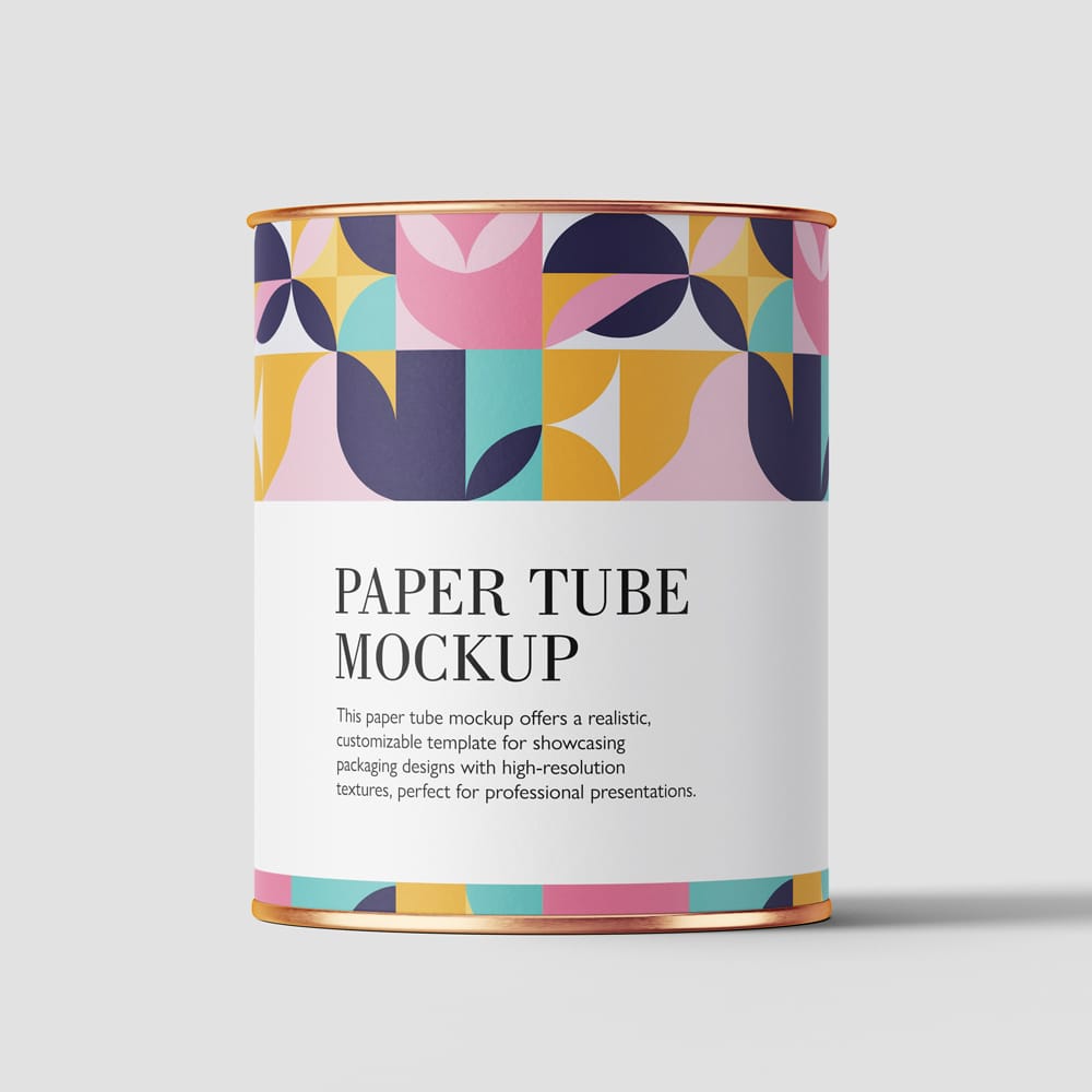 Free Photorealistic Paper Tube Mockup PSD