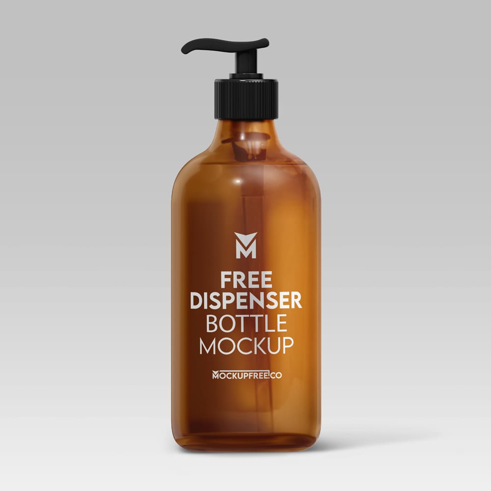 Free Realistic Dispenser Bottle Mockup PSD