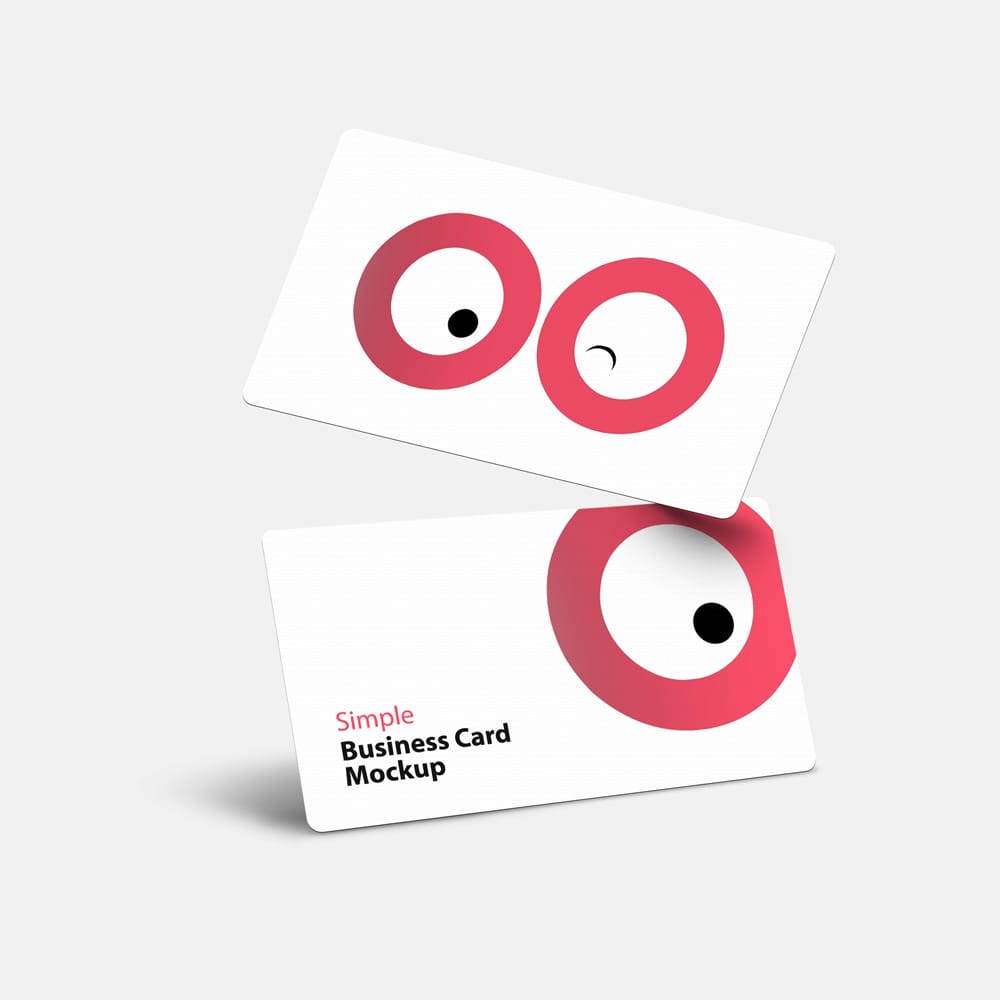 Free Simple Business Card Mockup Design PSD