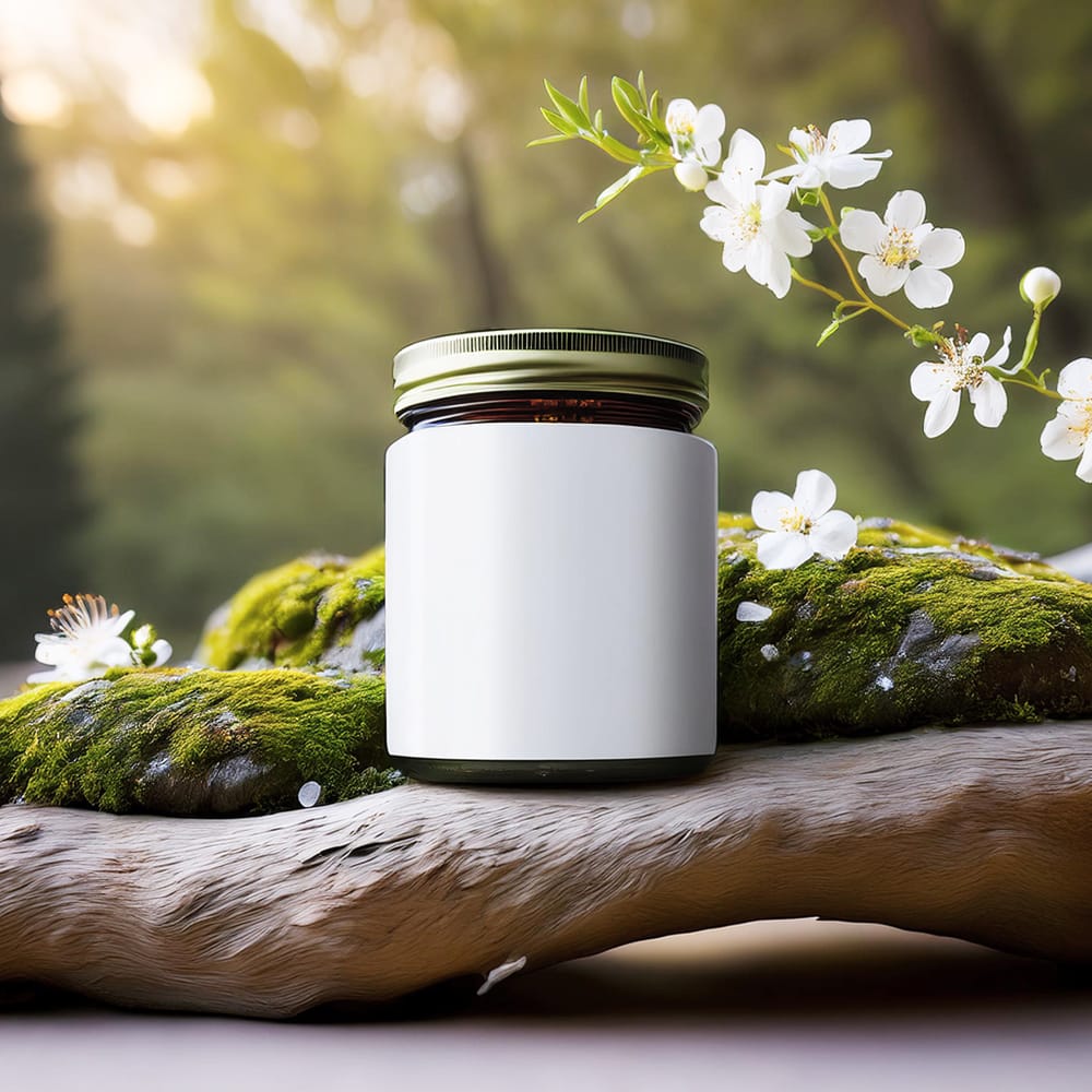 Free Skincare Cosmetic Jar Mockup PSD