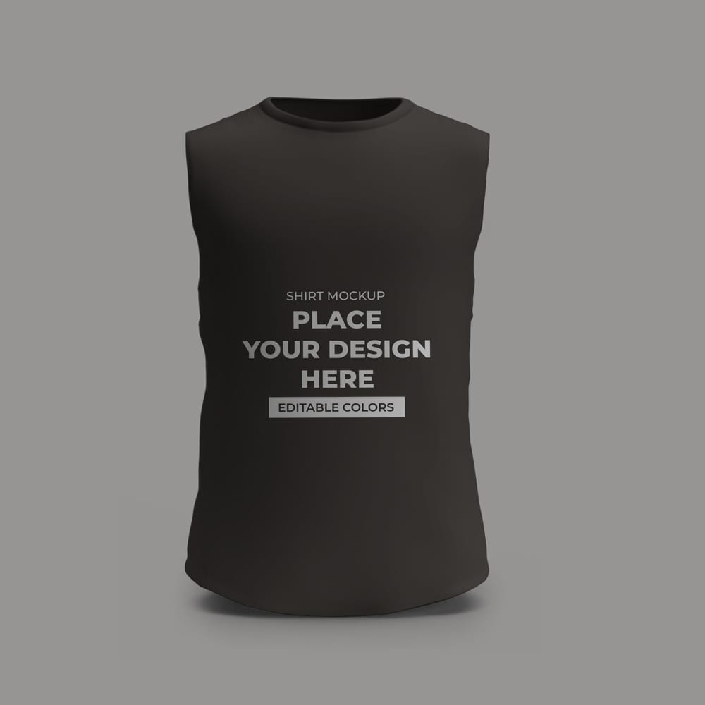 Free Sleeveless Shirt Mockup Template PSD