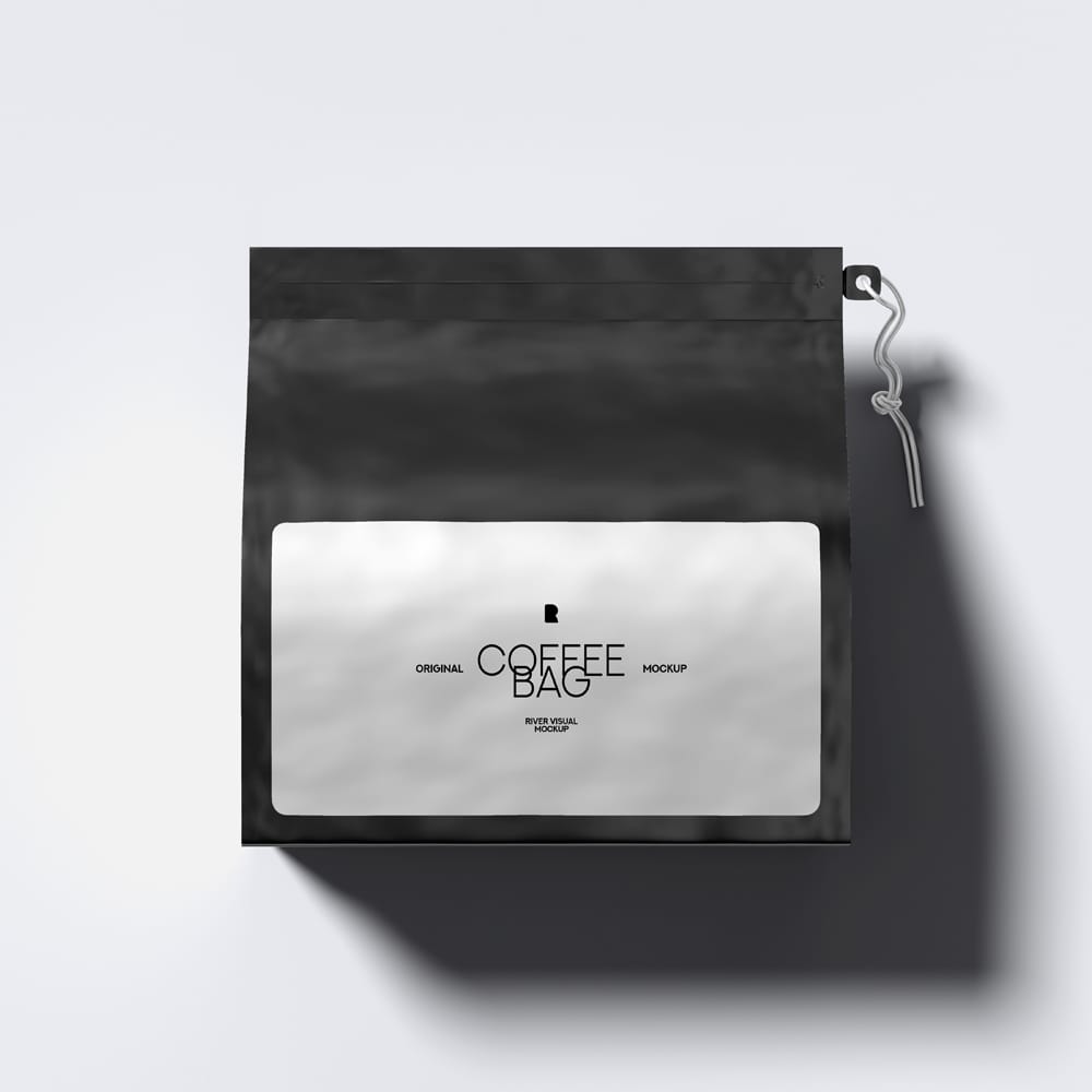 Free Small Coffee Bag Mockup PSD