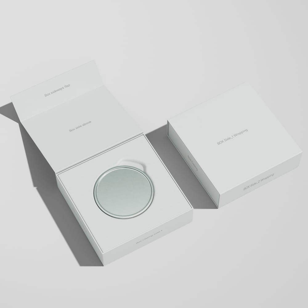 Free Square Coin Capsule Mockup PSD