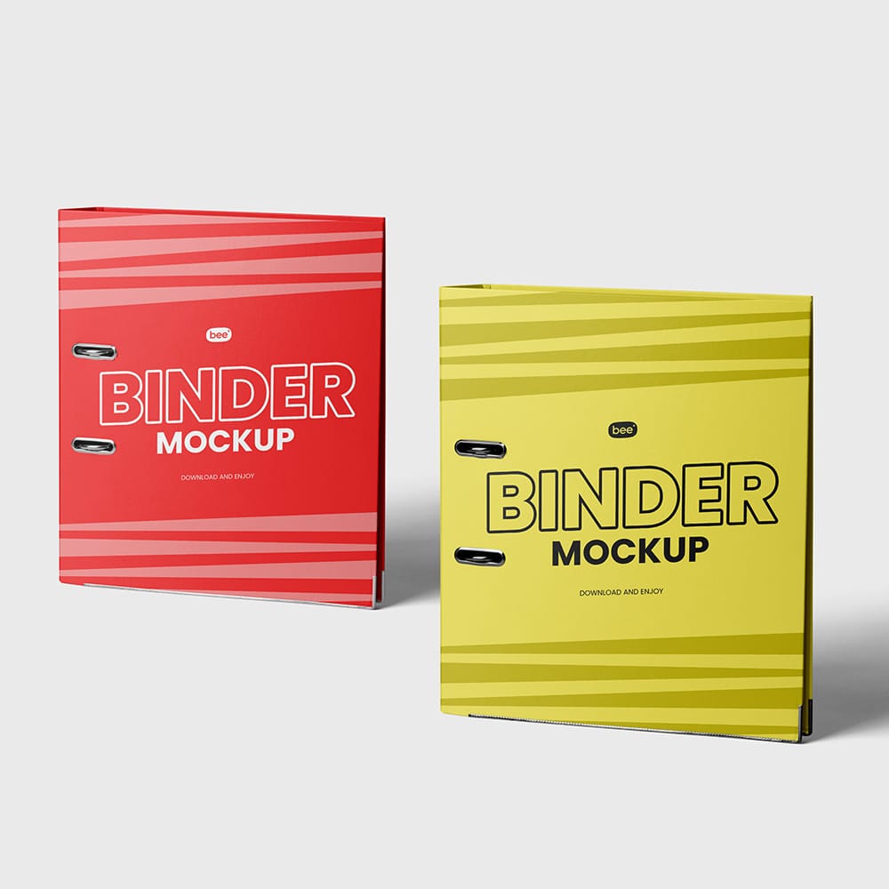 Free Standing Binder Mockups PSD