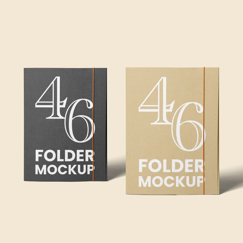 Free Standing Folder Mockups PSD