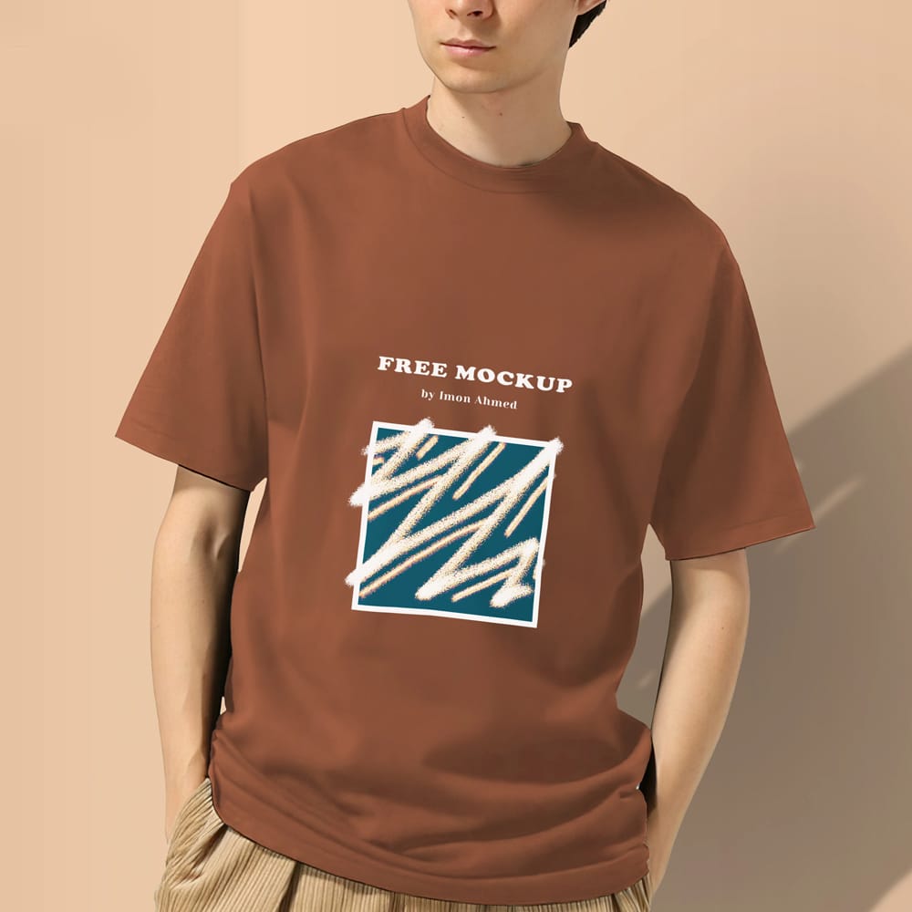 Free T-shirt Multicolor Mockup PSD