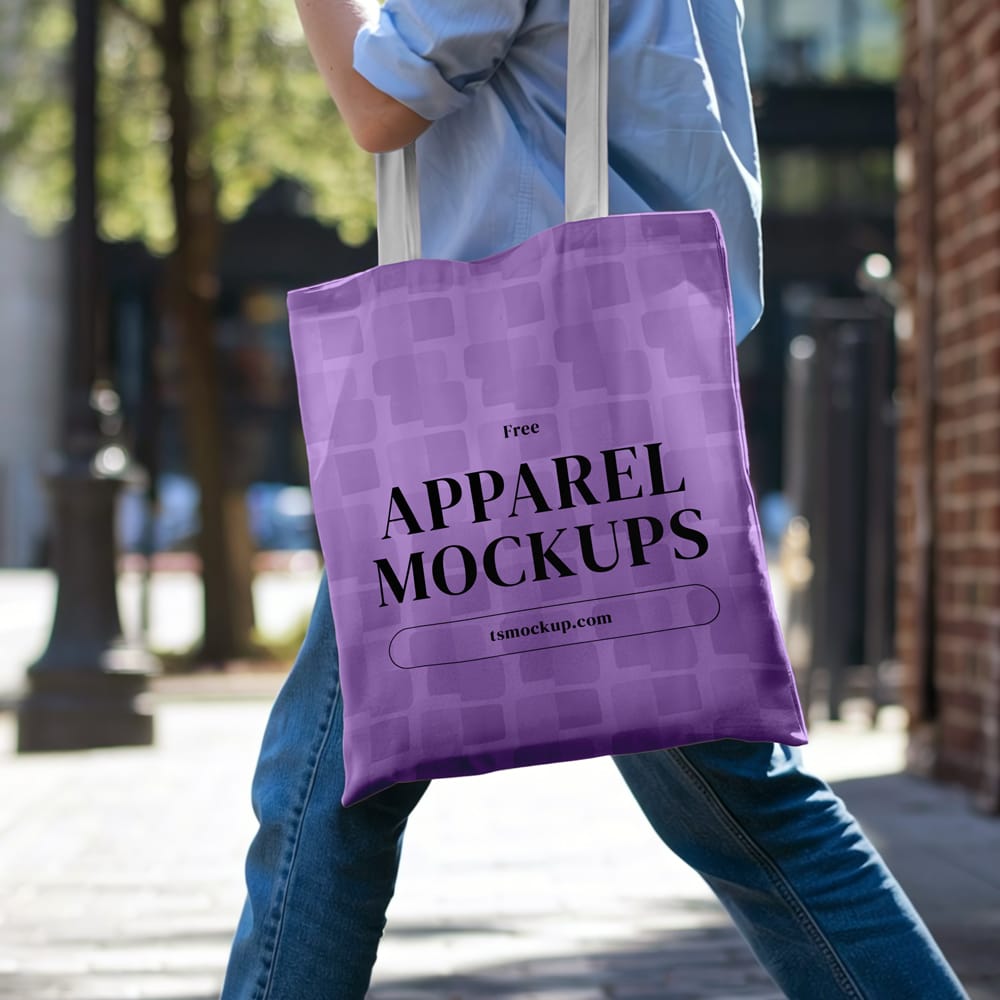 Free Tote Bag Mockup Design Template PSD