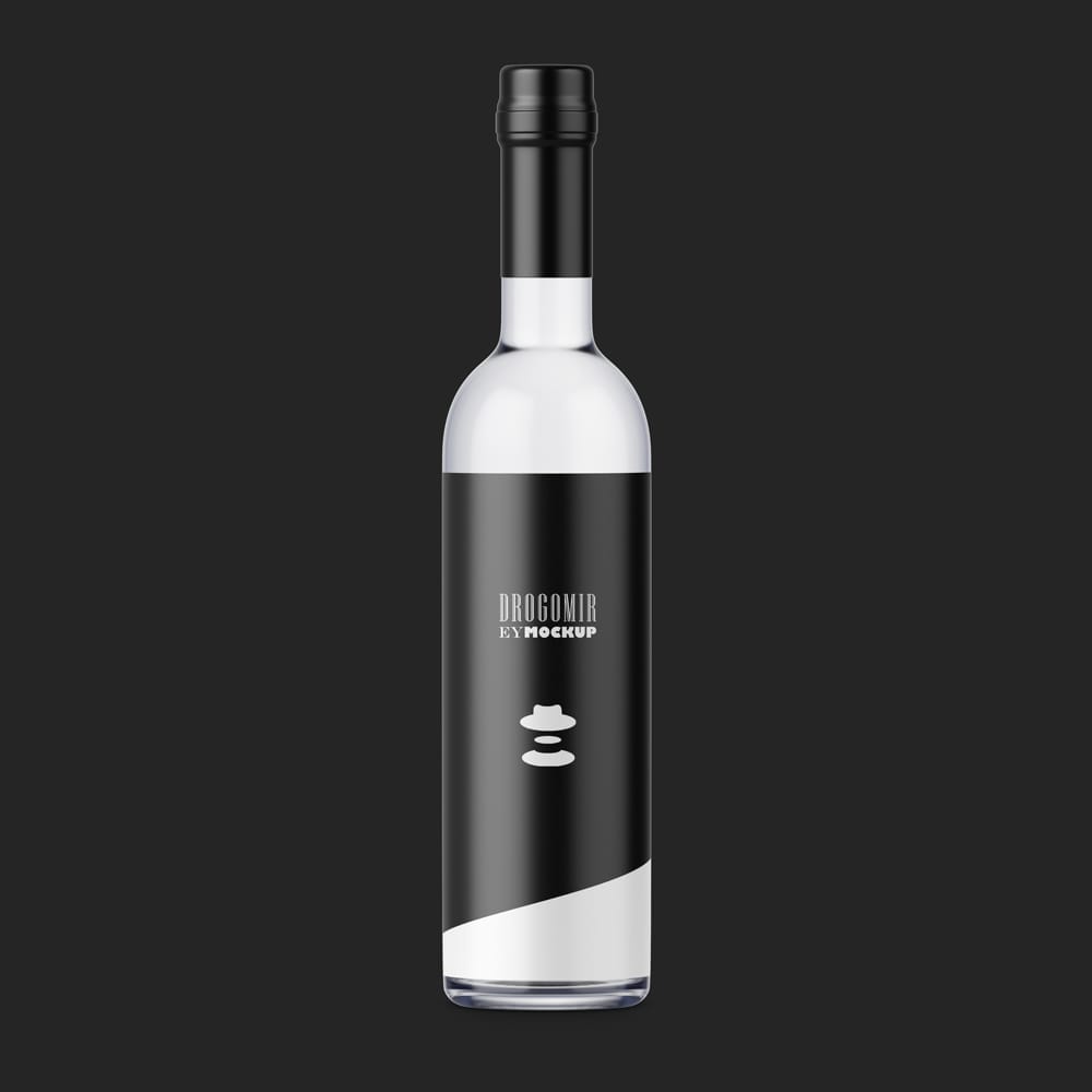 Free Vodka Bottle Mockup PSD