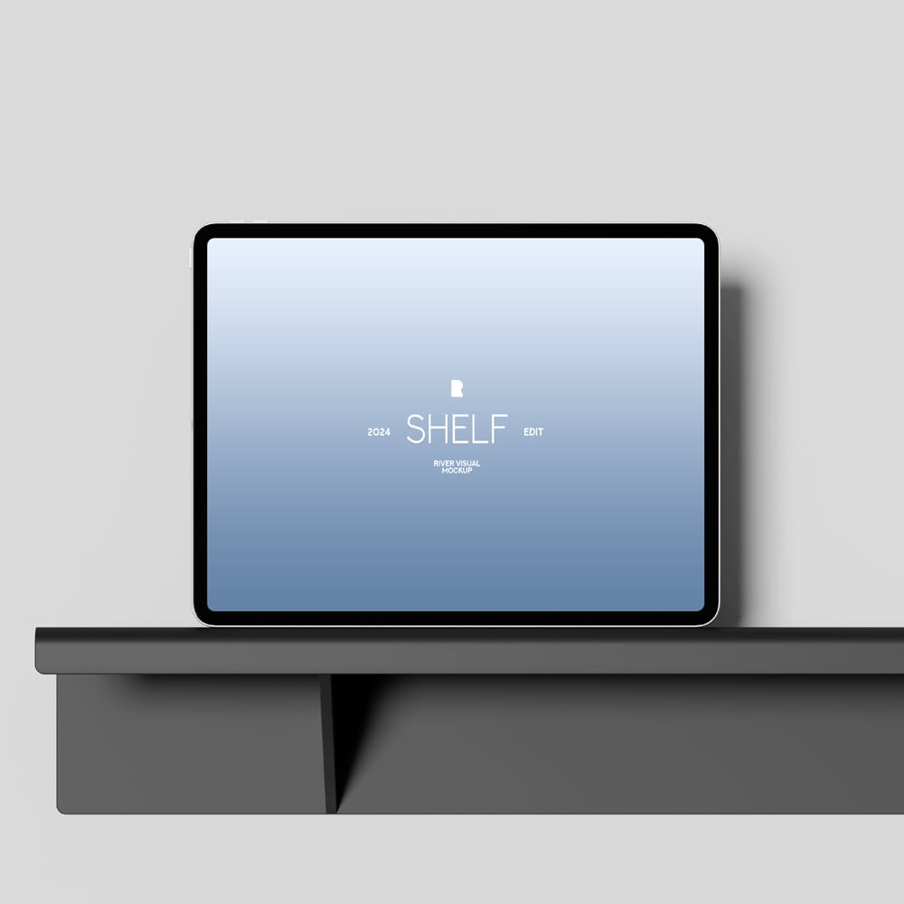 Free iPad Pro Shelf Series Mockup PSD