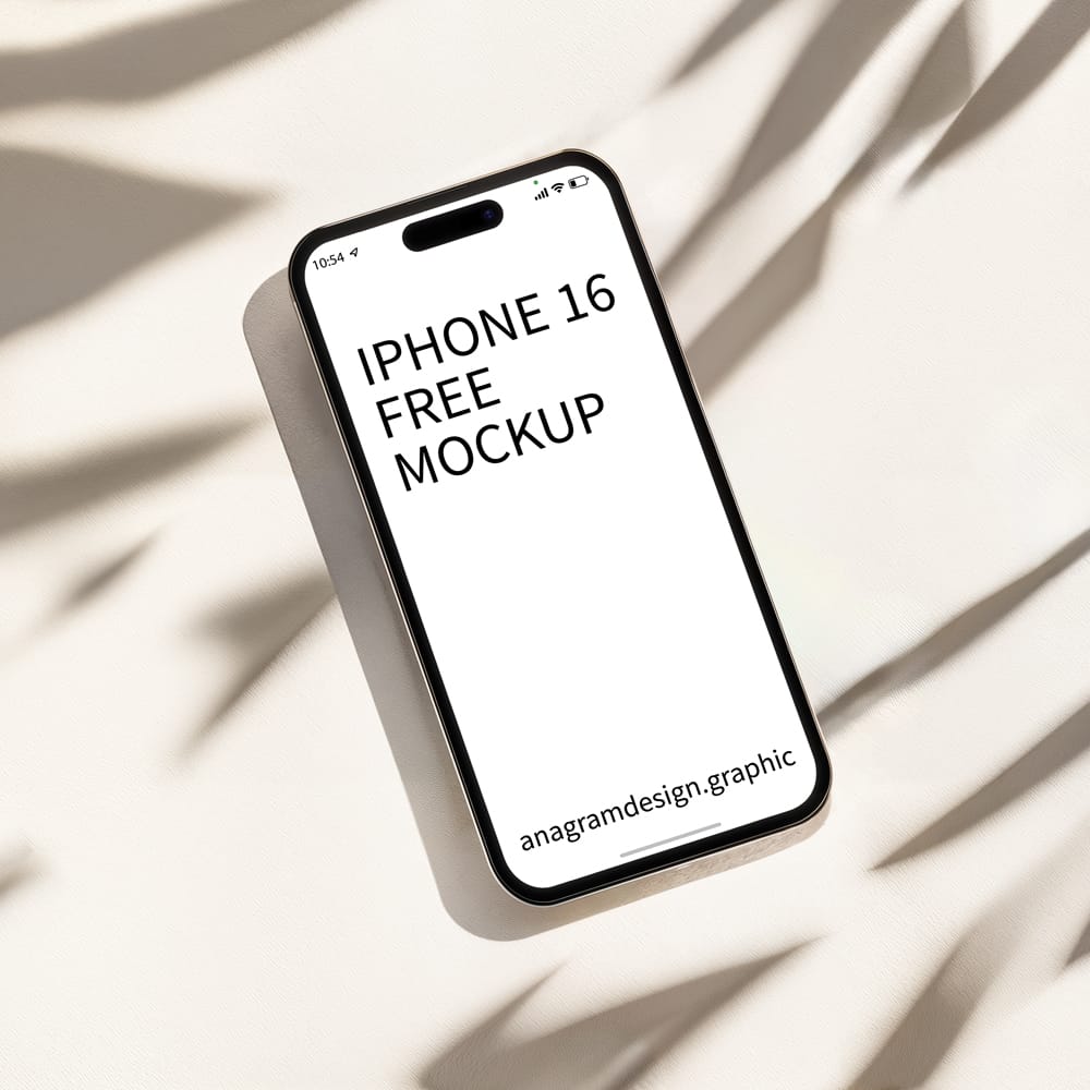 Free iPhone 16 Mockup Design PSD