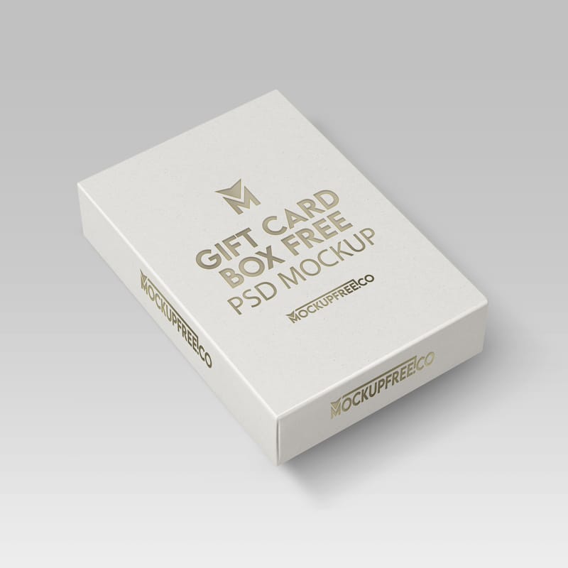 Gift Card Box Mockups PSD