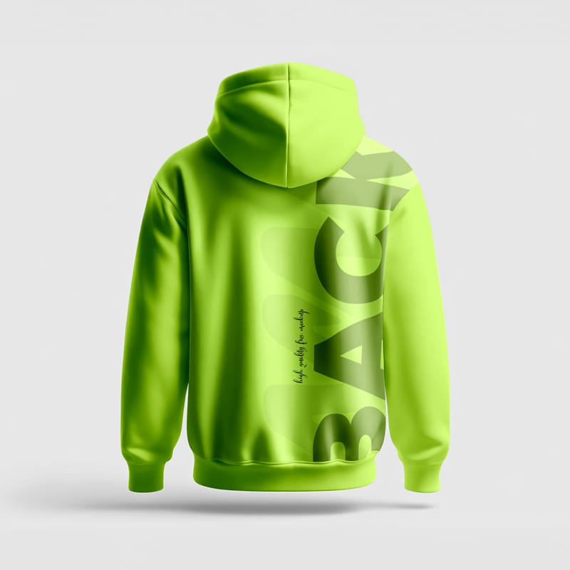 Hoodie Back Mockup PSD