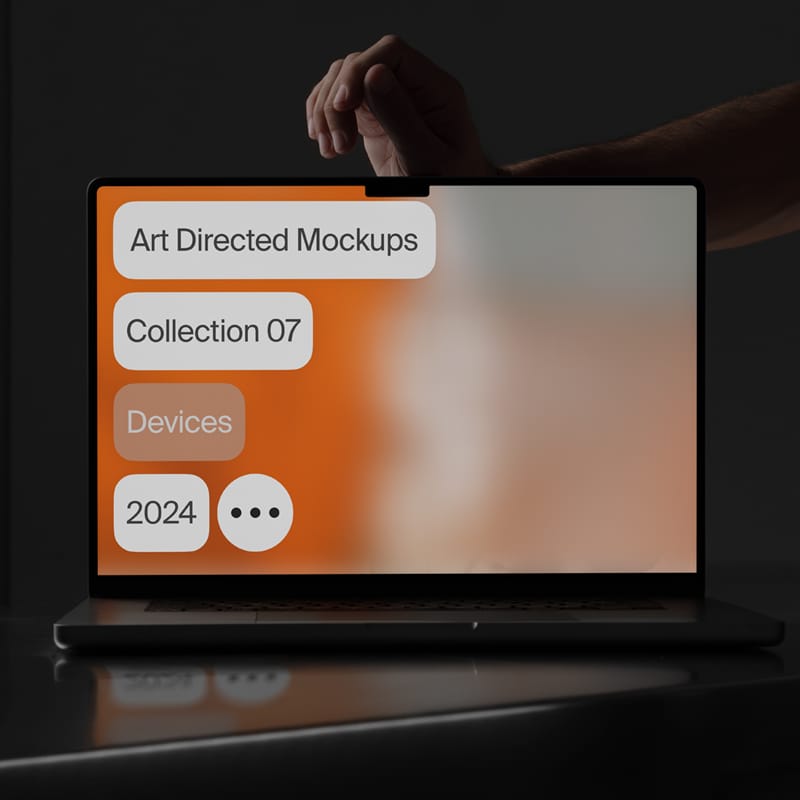 Humanized Macbook 16 Mockup PSD