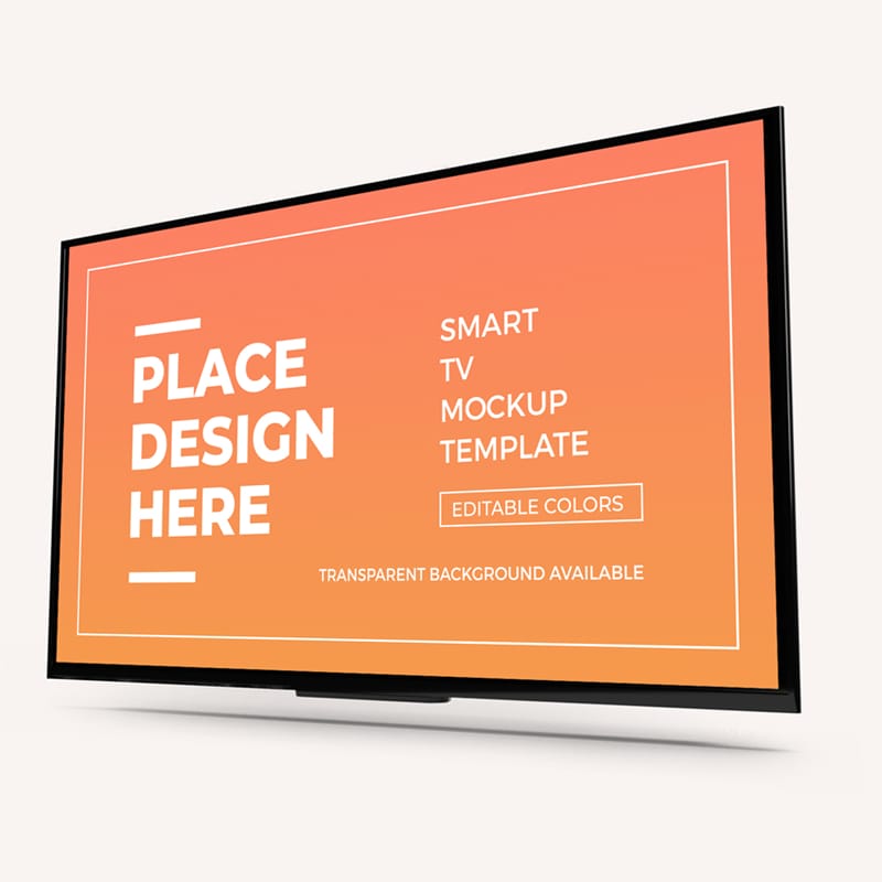 Levitating Smart TV Mockup Template PSD