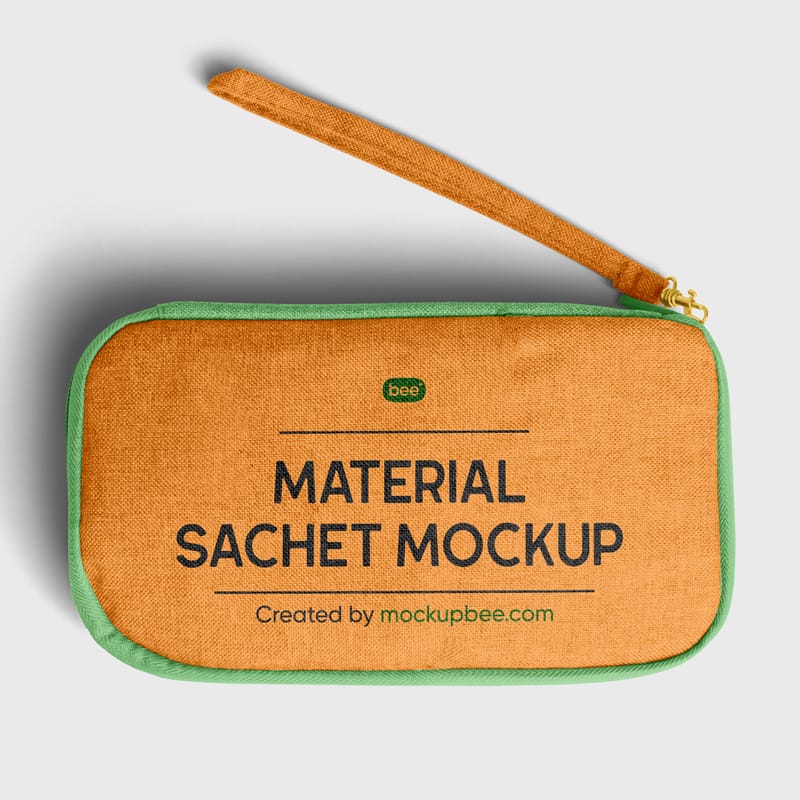Material Sachet Mockup PSD