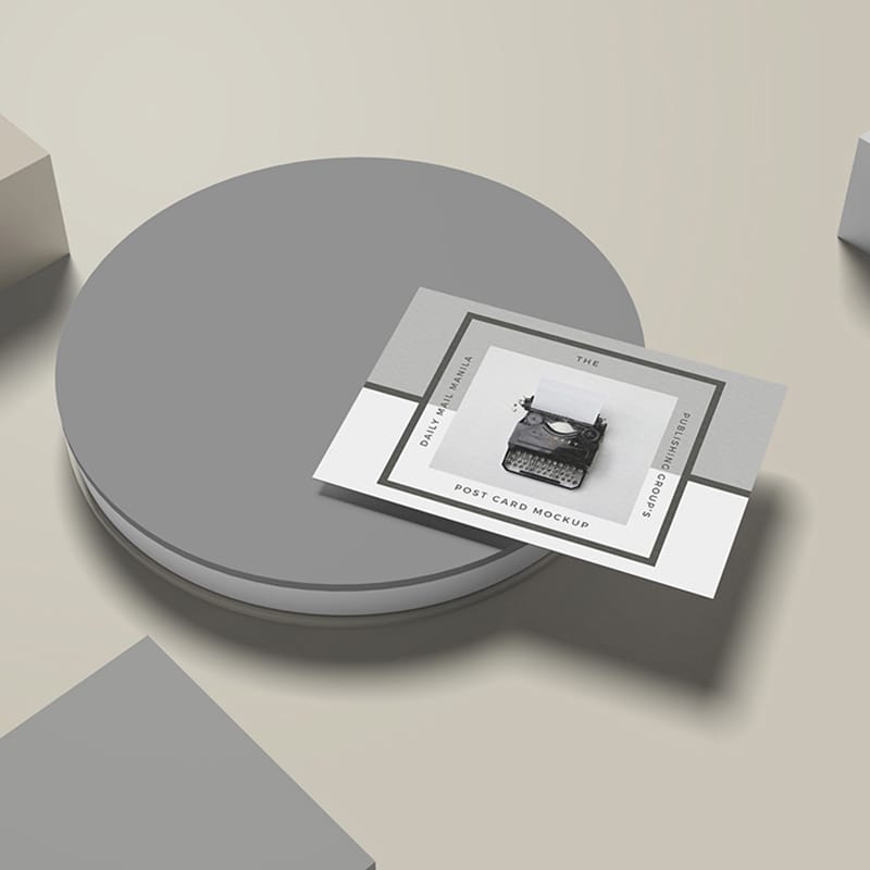 Minimalist Post Card Mockup PSD