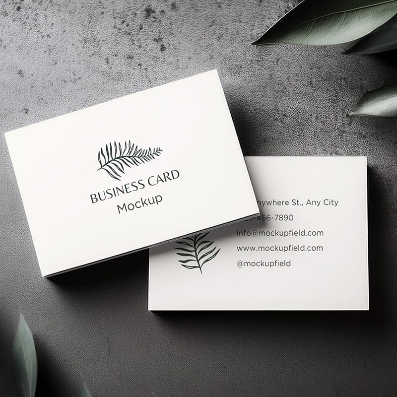 Nature Business Card Mockup PSD