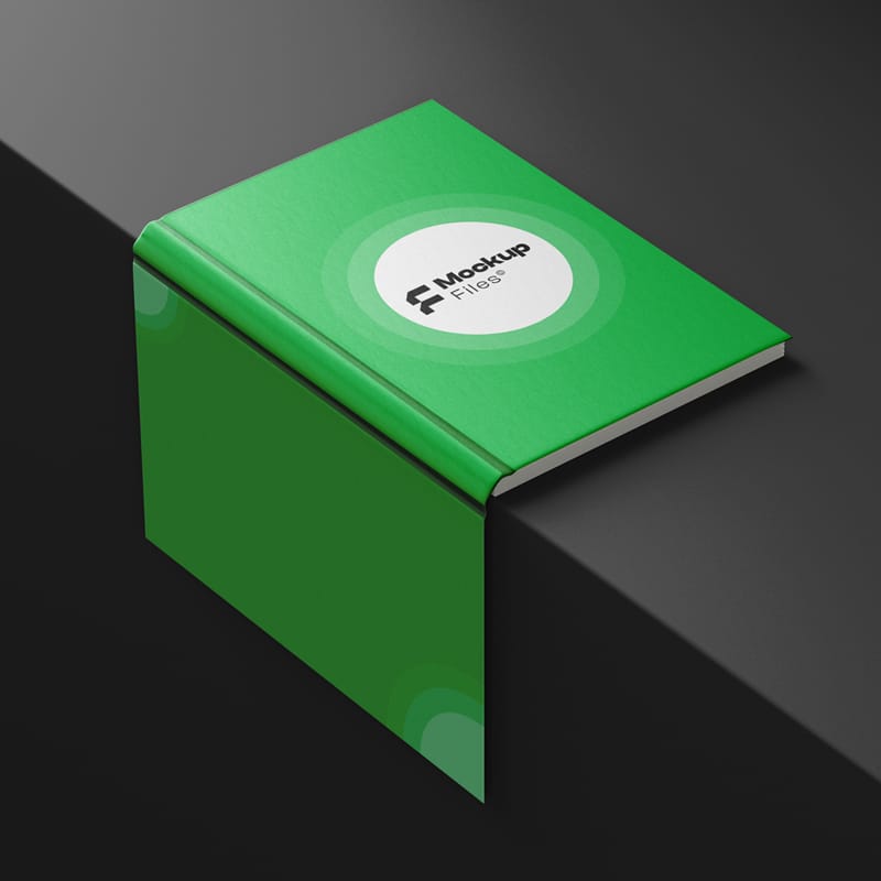 Open Hardcover Book Mockup Template PSD