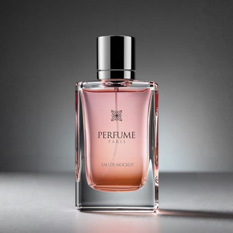 Perfume Bottle Label Mockup PSD