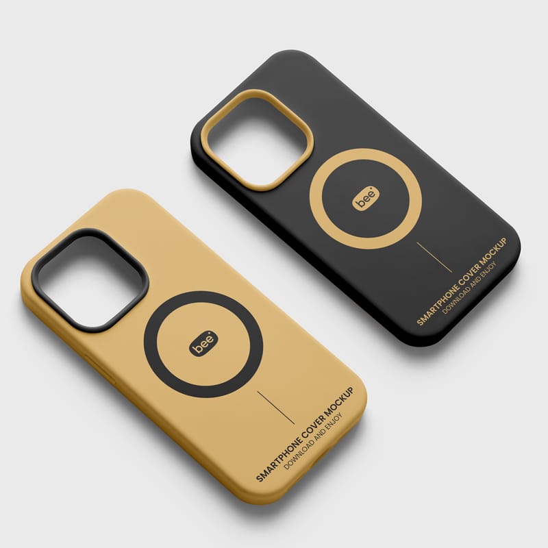 Perspective iPhone Case Mockups PSD