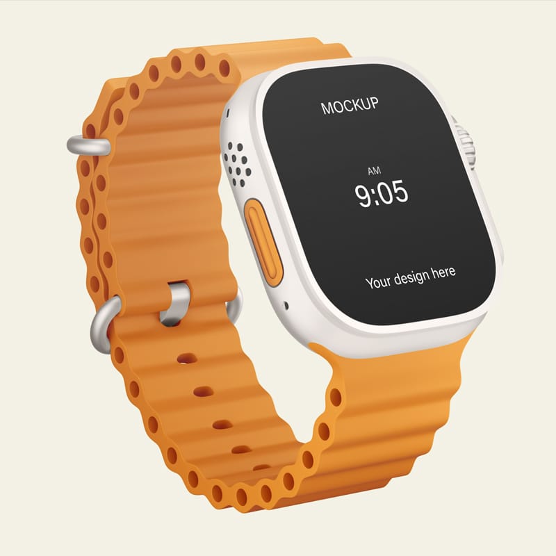Photorealistic Apple Watch Mockup PSD