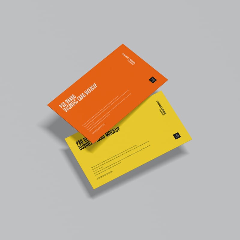 Photorealistic Brand Business Card Mockup PSD