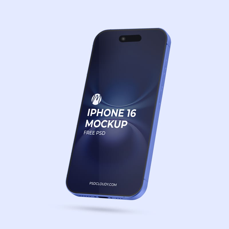 Photorealistic iPhone 16 Mockup PSD