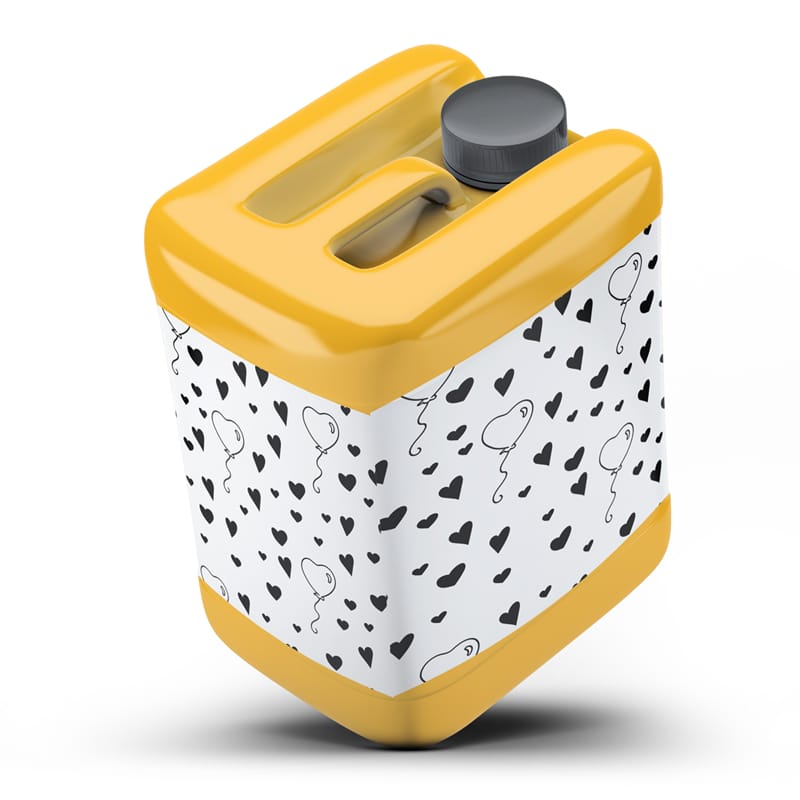 Plastic Can Label Design Mockup PSD