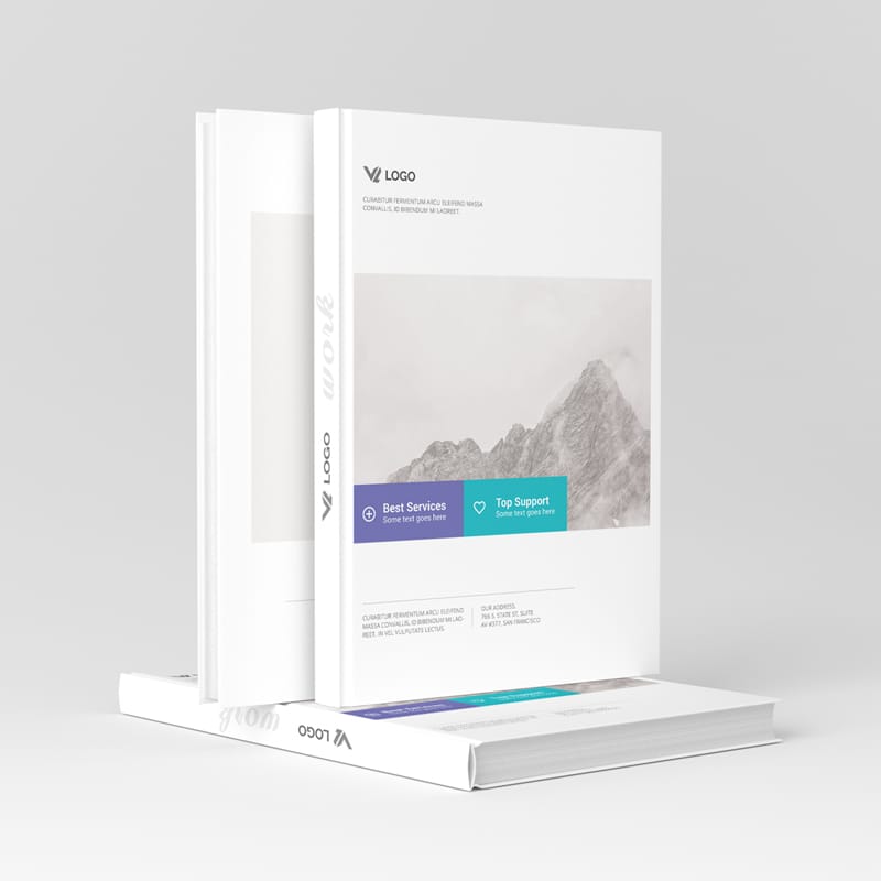 Portrait Hardcover Book Mockup PSD