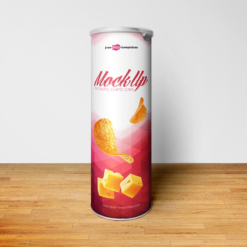 Potato Chips Can Mockup PSD