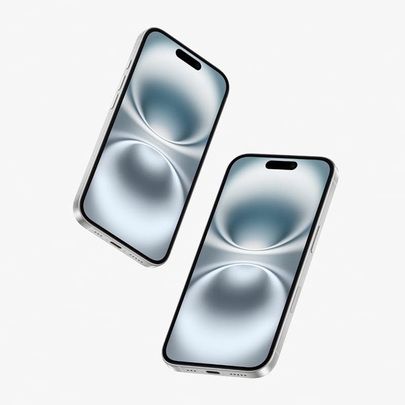 Realistic iPhone 16 Mockup PSD