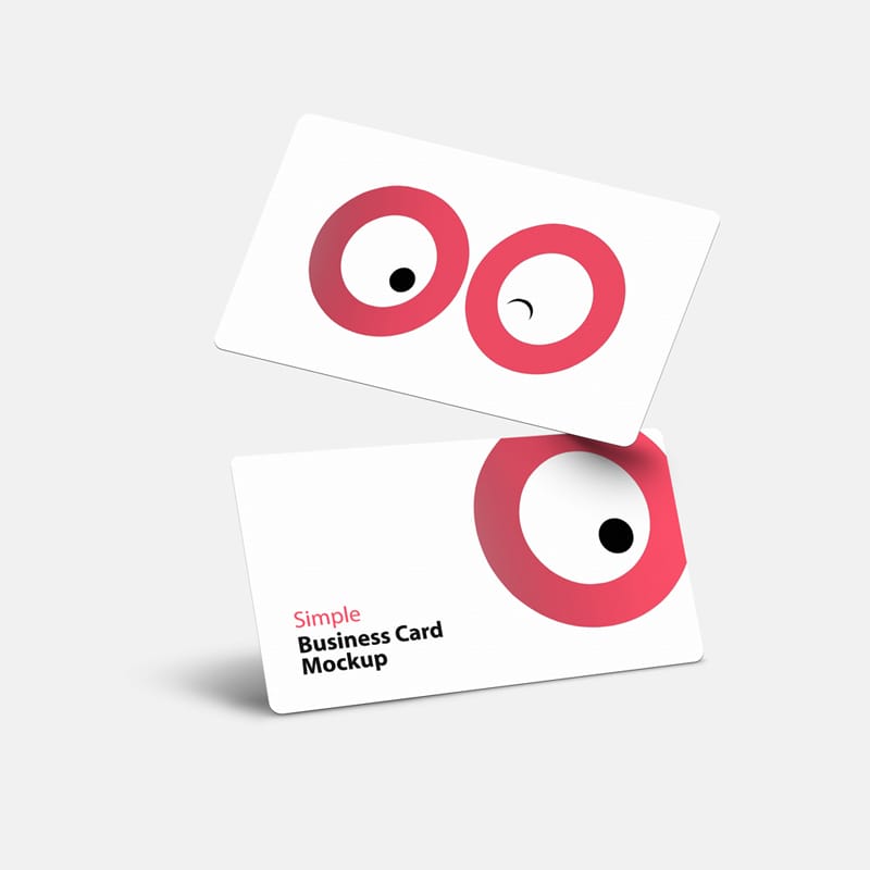 Simple Business Card Mockup Design PSD