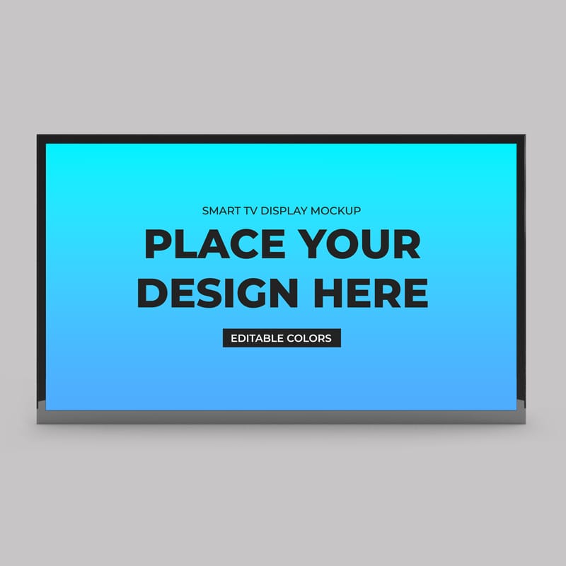Simple Smart TV Mockup Template PSD