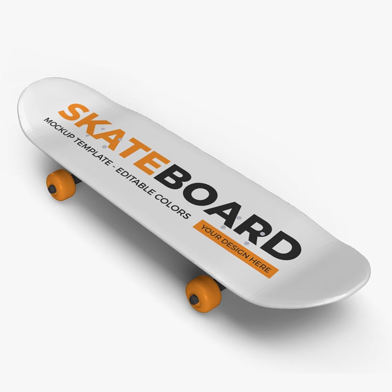 Skateboard Mockup Template PSD