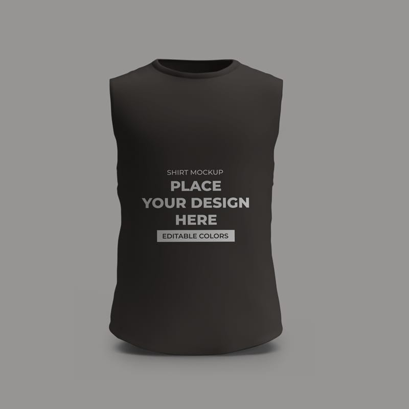 Sleeveless Shirt Mockup Template PSD