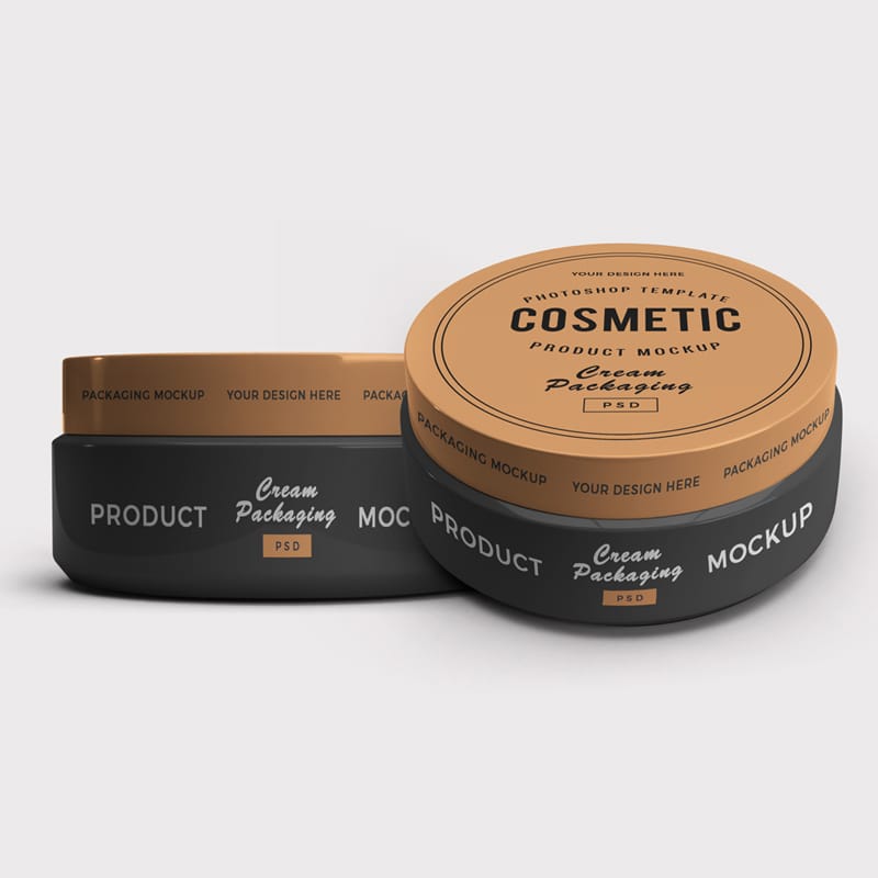Small Cosmetic Jar Mockup Template PSD