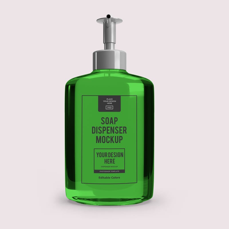 Soap Dispenser Bottle Mockup Template PSD
