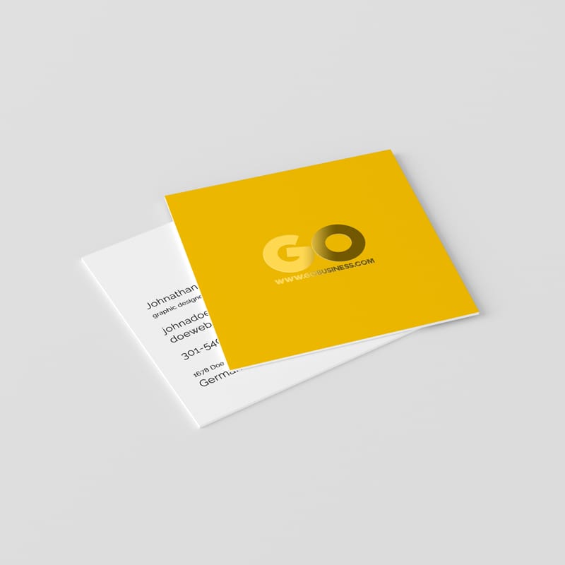 Square Business Card Mockup Design PSD