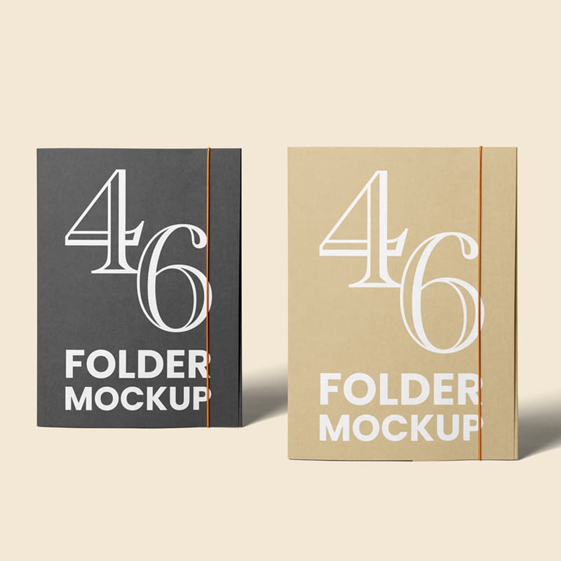 Standing Folder Mockups PSD