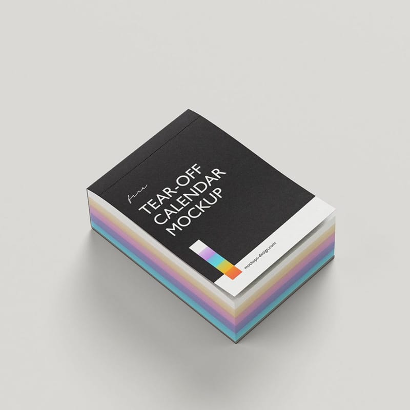 Tear-off Wall Calendar Mockup PSD
