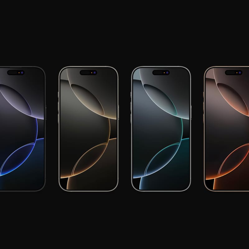 Titanium iPhone 16 Pro Mockup PSD