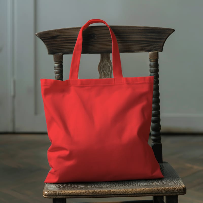 Tote Bag Canvas Mockup on Chair PSD