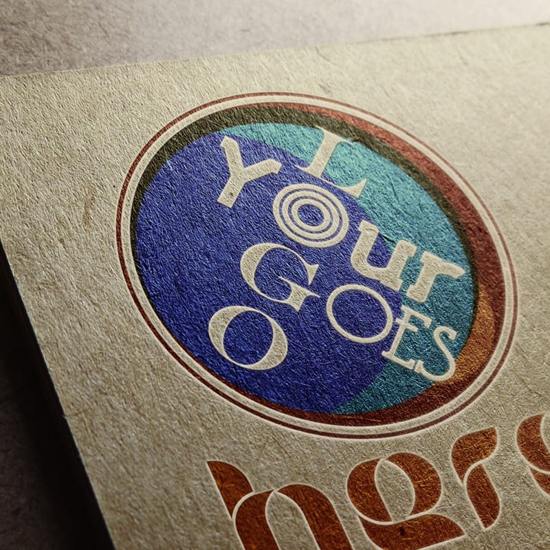 Vintage Letter Press Logo Mockup