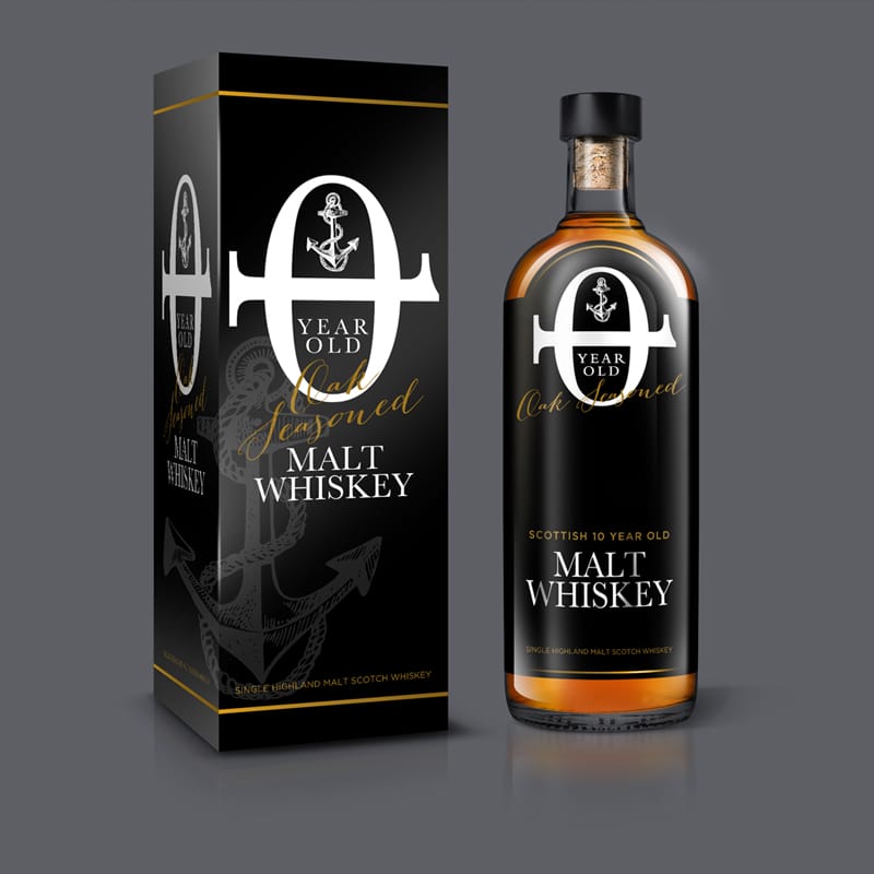 Whisky Packaging Mockup PSD