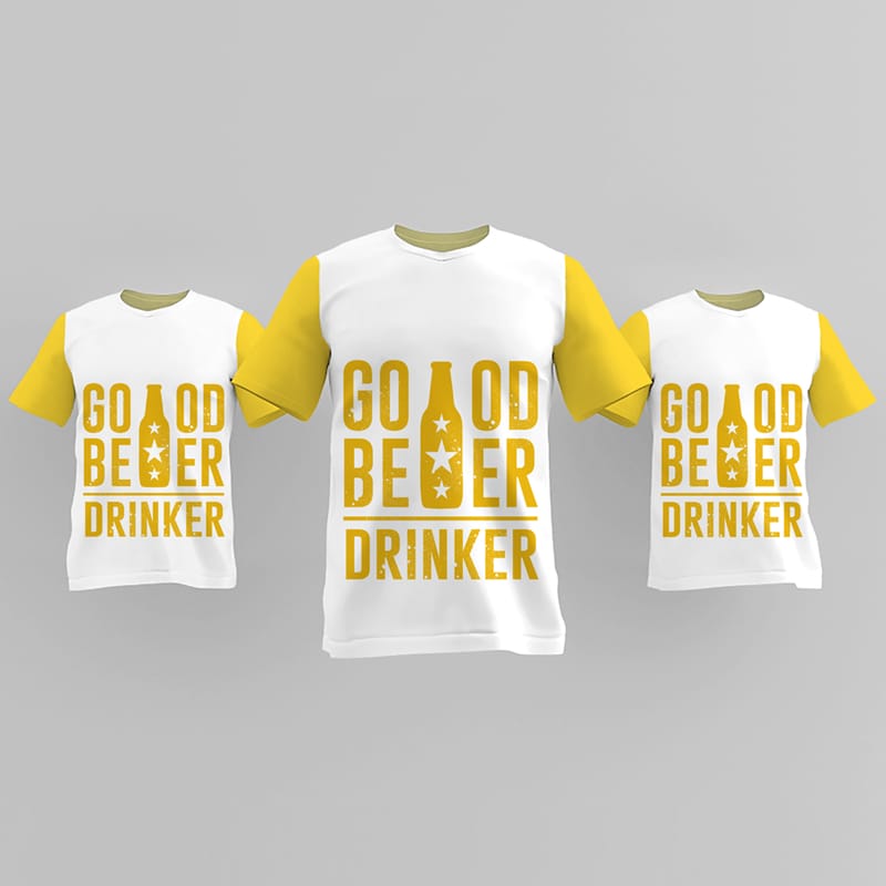 3D Half Sleeves T-Shirt Mockup PSD