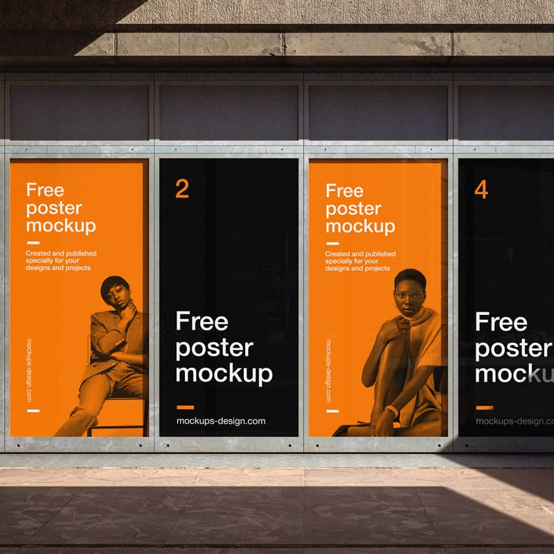 Advertisement Wall Mockup PSD