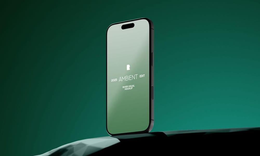 Ambient iPhone 16 Pro Mockup PSD