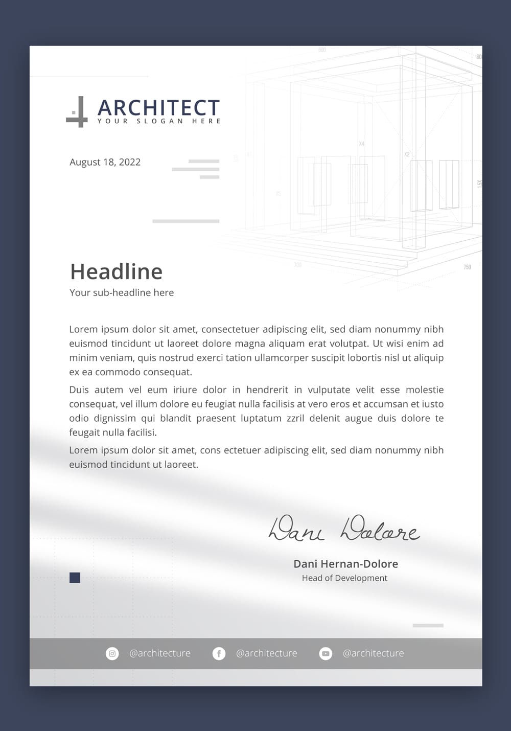 Architect Service Letterhead Template