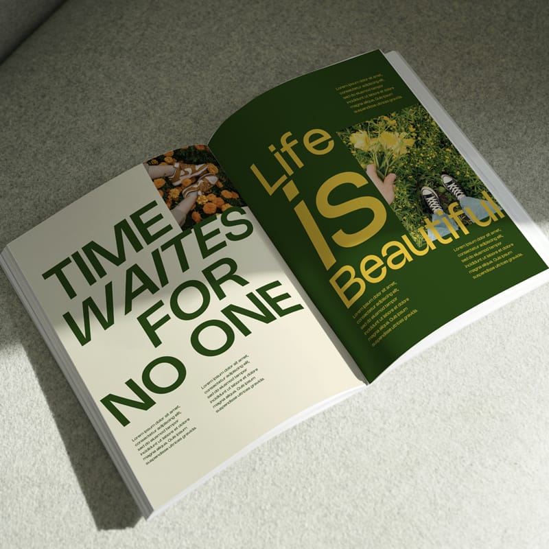 Book Magazine Page Mockup PSD